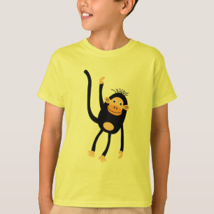 Camiseta De Volta Para O Macaco Pequeno Da Escola