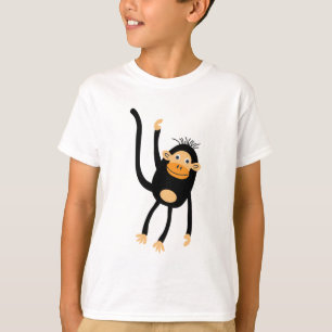 Camiseta De Volta Para O Macaco Pequeno Da Escola