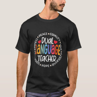 Camiseta De Volta Para Professores De Linguagem Dupla Da Eq