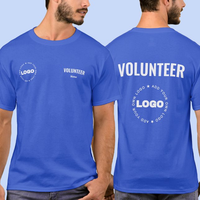 Camiseta de Voluntário com Nome Personalizado da E (Criador carregado)