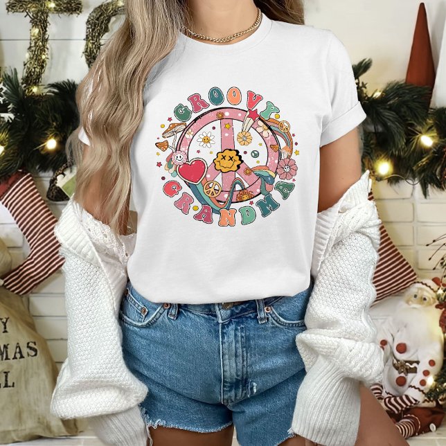 Camiseta De Vovó Para Mulheres, Sinal De Paz Grand (Criador carregado)