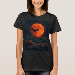 Camiseta 🌙 de Wallpaper de Bat de Halloween minimalista