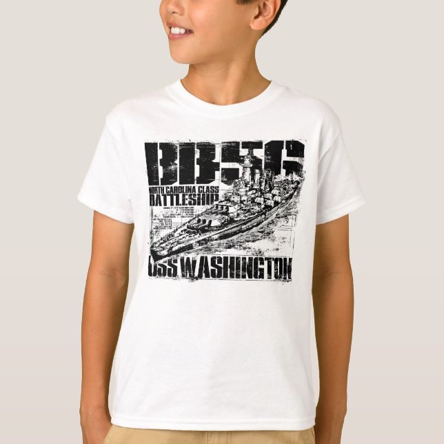 Camiseta de Washington da navio de guerra (Frente)