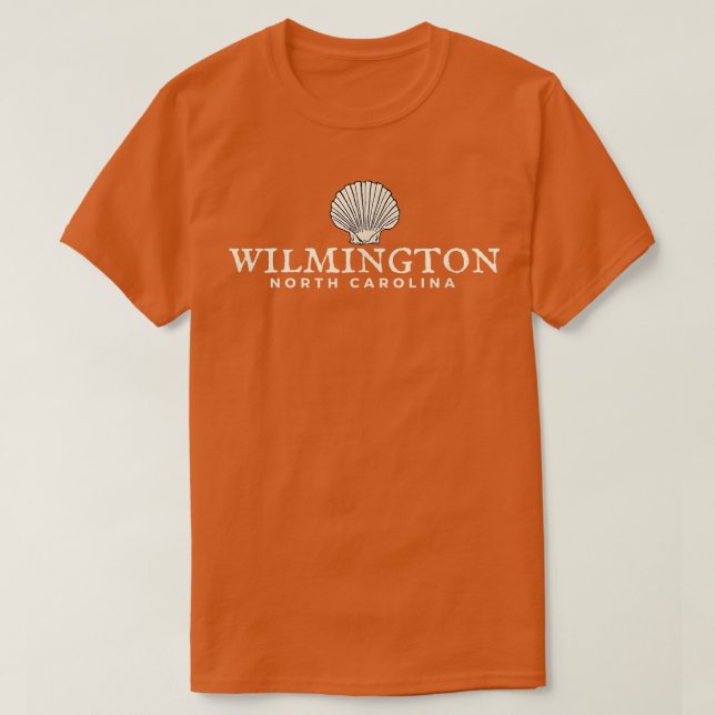 Camiseta de Wilmington NC, Concha do Oceano da Car (Frente do Design)