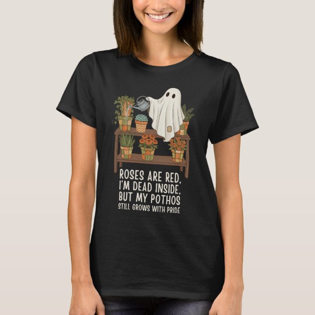 Camiseta Dead Inside - Funny Ghost Plant Lover (Frente)