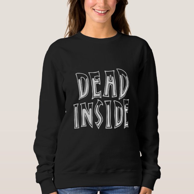 Camiseta Dead Inside Ironic Skeleton Ghost Dark Sunshine Bo (Frente)