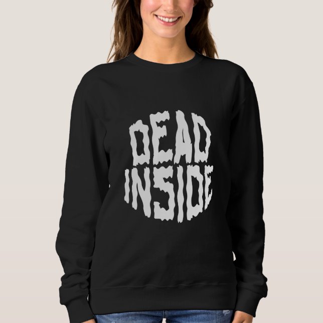 Camiseta Dead Inside Ironic Skeleton Ghost Dark Sunshine Qu (Frente)