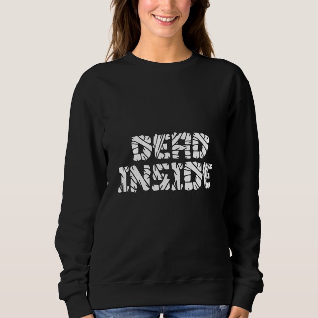Camiseta Dead Inside Ironic Skeleton Ghost Dark Sunshine Wr (Frente)