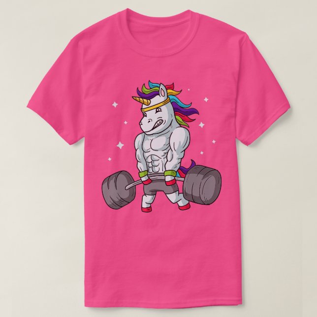 Camiseta Deadelevador de Peso do Unicorn Engraçado Gift (Frente do Design)