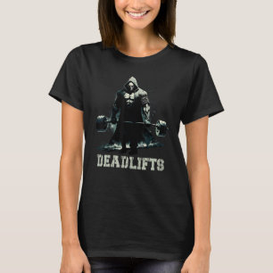Camiseta Deadlifos Engraçados Dia da Perna de Gym Cachorro