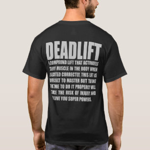 Camiseta Deadlift - exercício engraçado inspirador
