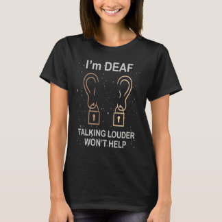 Camiseta Deaf Pride ASL hand sign language talking louder w