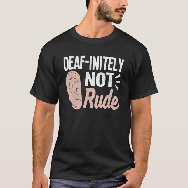 Camiseta Deaf Pride ASL Sign Language I Used Hearing Aid Fo (Frente)