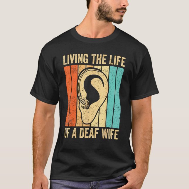 Camiseta Deaf Pride Awareness ASL Sign Language Life Of A D (Frente)