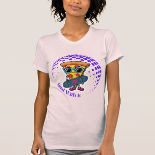 Camiseta Deal With It Retro Skater Fatia de Pizza