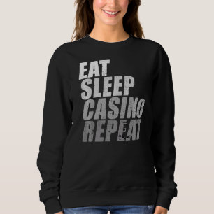 Camiseta Dealer de Poker Repetitivo do Casino de Sono