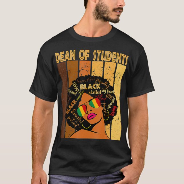 Camiseta Dean Of Studies Afro-Afro-Americano (Frente)