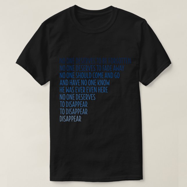 Camiseta Dear Evan Hansen Disappear   (Frente do Design)