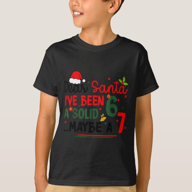 Camiseta Dear Santa 67 Funny Christmas Six Seven 6-7 Men Wo (Frente)