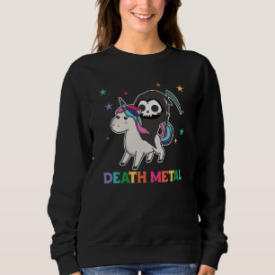 Camiseta Death Metal - Death Riding Unicorn Funny Unicorn
