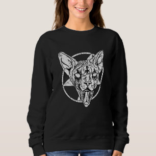Camiseta Death Metal Metalhead Rock Gótico Sphynx Cat Death