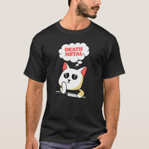 Camiseta Death Metal Sonhando com Sarcasmo Gato Fofo Com F