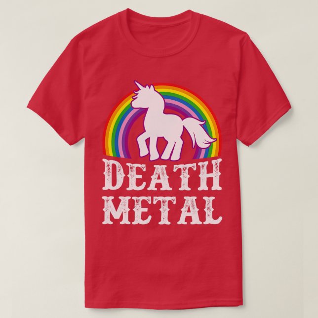 Camiseta Death Metal Unicorn (Frente do Design)