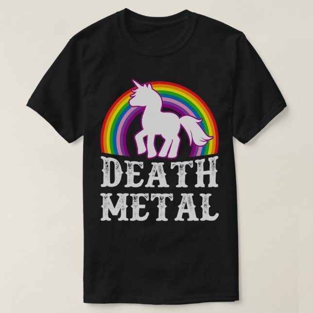 Camiseta Death Metal Unicorn Essential (Frente do Design)