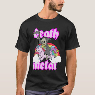 Camiseta Death Metal Unicorn Música Gótico Black Metal Punk