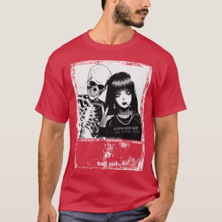 Camiseta DEATH WISH clube de beijo de zumbi lowkey desig