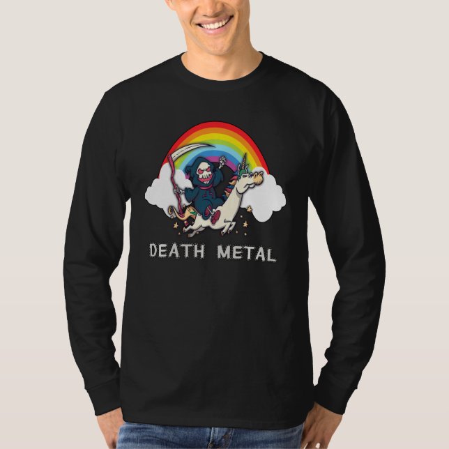 Camiseta Deathmetal Rocker Grim Reaper Trash (Frente)