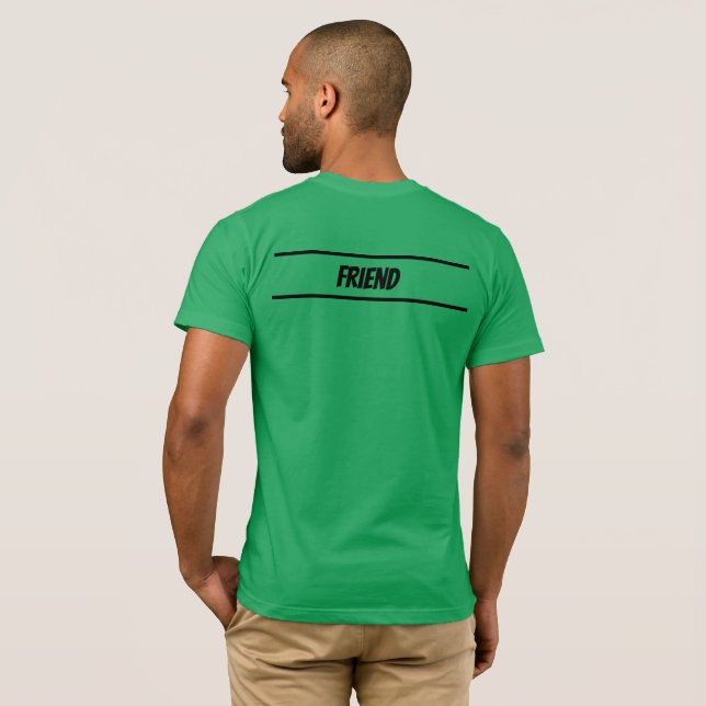 Camiseta Deb de Equipe Masculina, Nome Personalizável (Parte Traseira Completa)