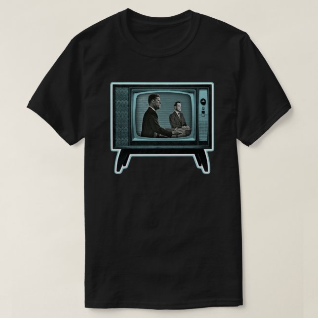 Camiseta Debate na TV Kennedy Nixon 1960 (Frente do Design)