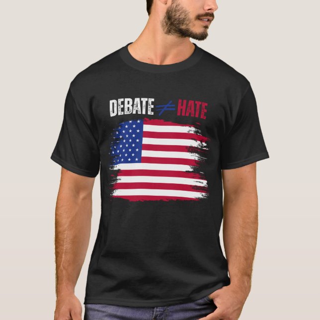 Camiseta Debate Patriótico Não É Igual Ao Ódio (Frente)