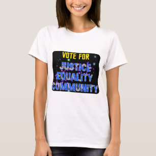 Camiseta Debate sobre a igualdade de justiça no campo estel