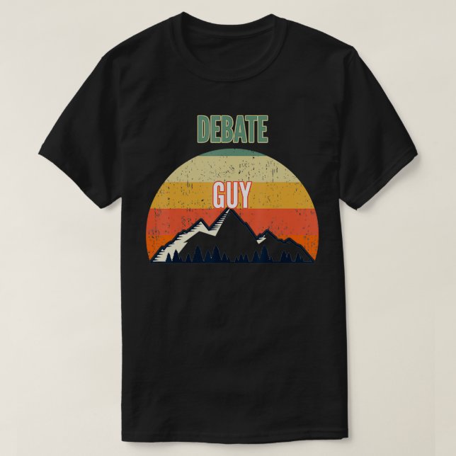 Camiseta Debate sobre o presente para os homens e a Cara (Frente do Design)