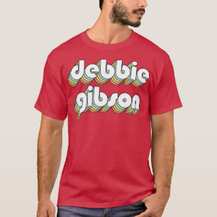 Camiseta Debbie Gibson Retro Tipografia Arco-Íris Estilo De