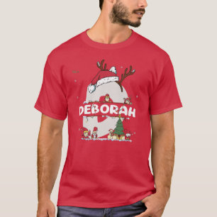 Camiseta Deborah Christmasw Deborah Nome para o Natal engra