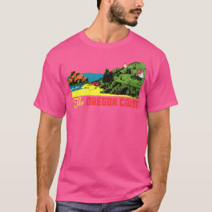 Camiseta Decal da Viagens vintage da Costa do Oregon