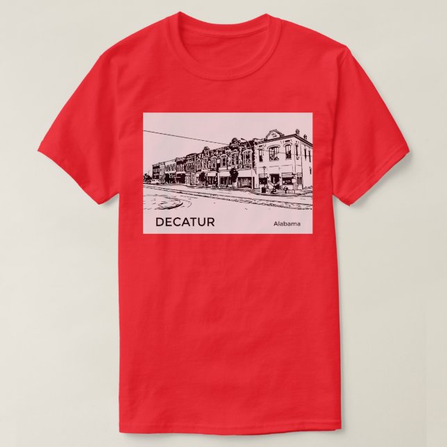 Camiseta Decatur Alabama TShirt (Frente do Design)