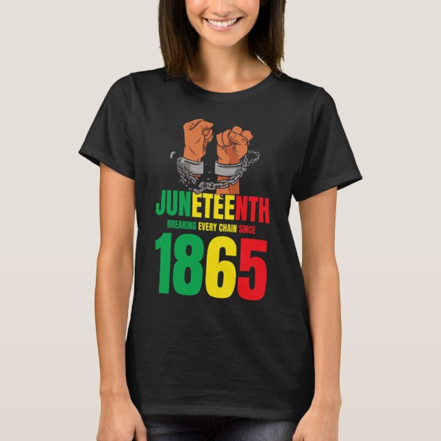 Camiseta Décima Junta Americana Africana Quebra Cada Cadeia (Frente)