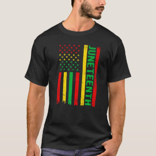 Camiseta Décima-Junta Americana Flag African 19 1865 Black 
