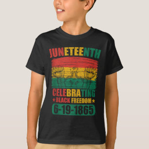 Camiseta Décima Junta Celebrando a Liberdade Negra 1865 Afr