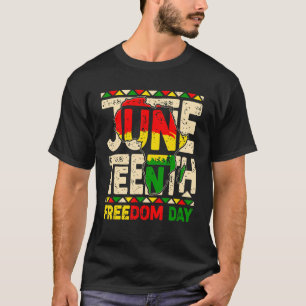 Camiseta Décima Junta Celebrando a Liberdade Negra 1865 Afr