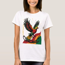 Camiseta Décima-Junta de aves livres a soar em correntes ab