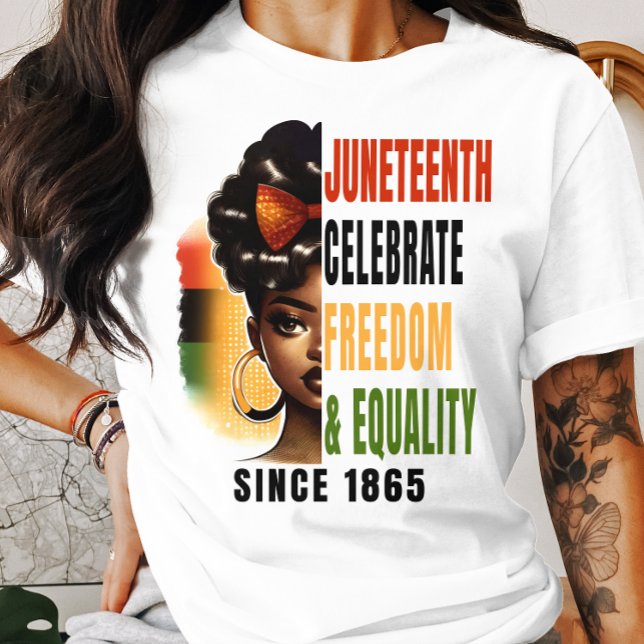 Camiseta Décima Junta Liberdade e Igualdade - Afro-American (Criador carregado)