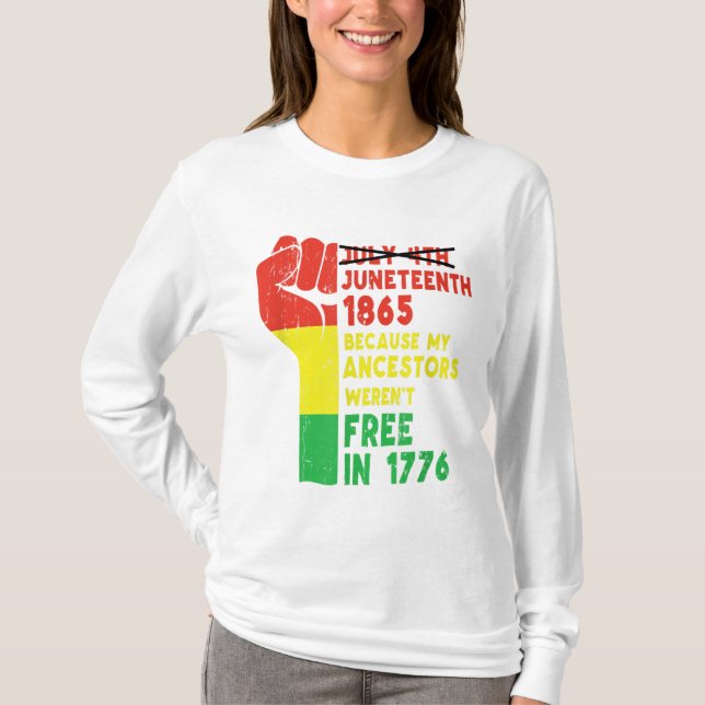 Camiseta Décima Junta Meus Antepassados Libertam Bandeira N (Frente)