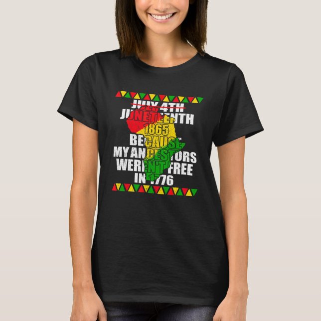 Camiseta Décima Sétima Ancestrais Black African American Fl (Frente)