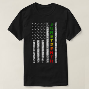 Camiseta Décima Sétima Bandeira Americana Negra