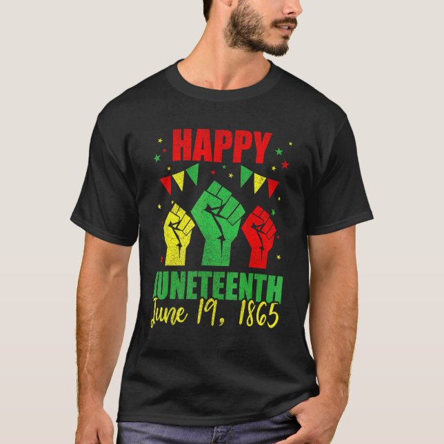 Camiseta Décima Sétima Crianças Mulheres Feliz Junho 1 (Frente)